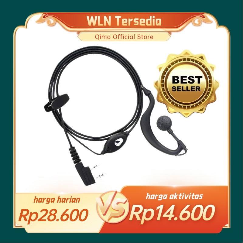Qimo✨EARPHONE WALKIE TALKIE WLN KD C1 C50 C51 C56 HEADSET HT WLN C1
