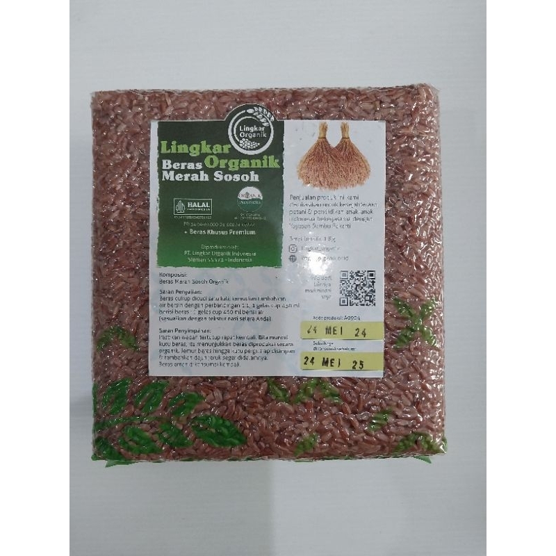 

Beras merah sosoh lingkar organik 1 kg