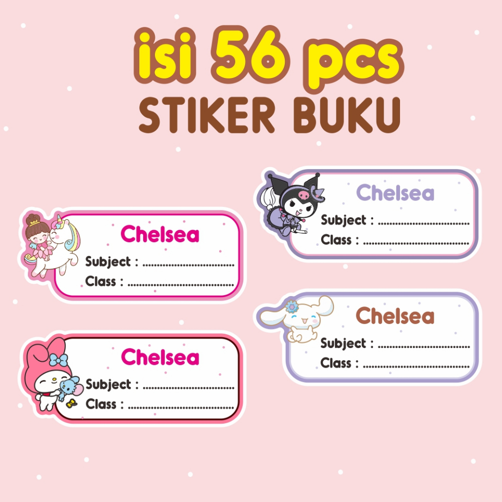 

Stiker buku pelajaran / stiker nama buku