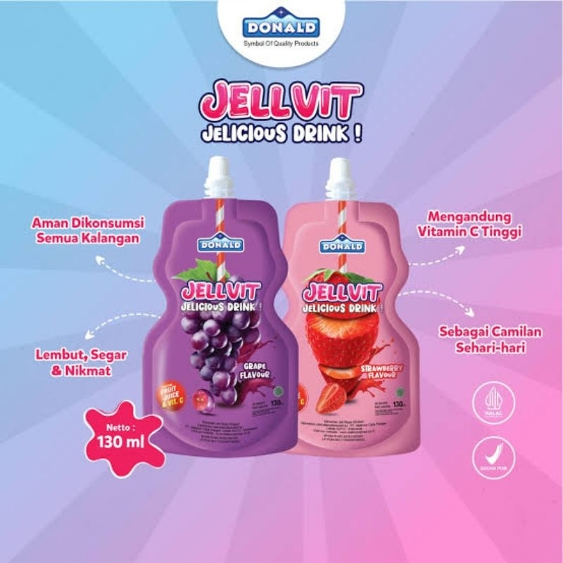 

DONALD JELLVIT 130ml Jelicious Drink Minuman Jelly