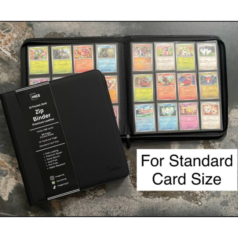Premium Zip Album Card Binder 12 Pocket Binder
