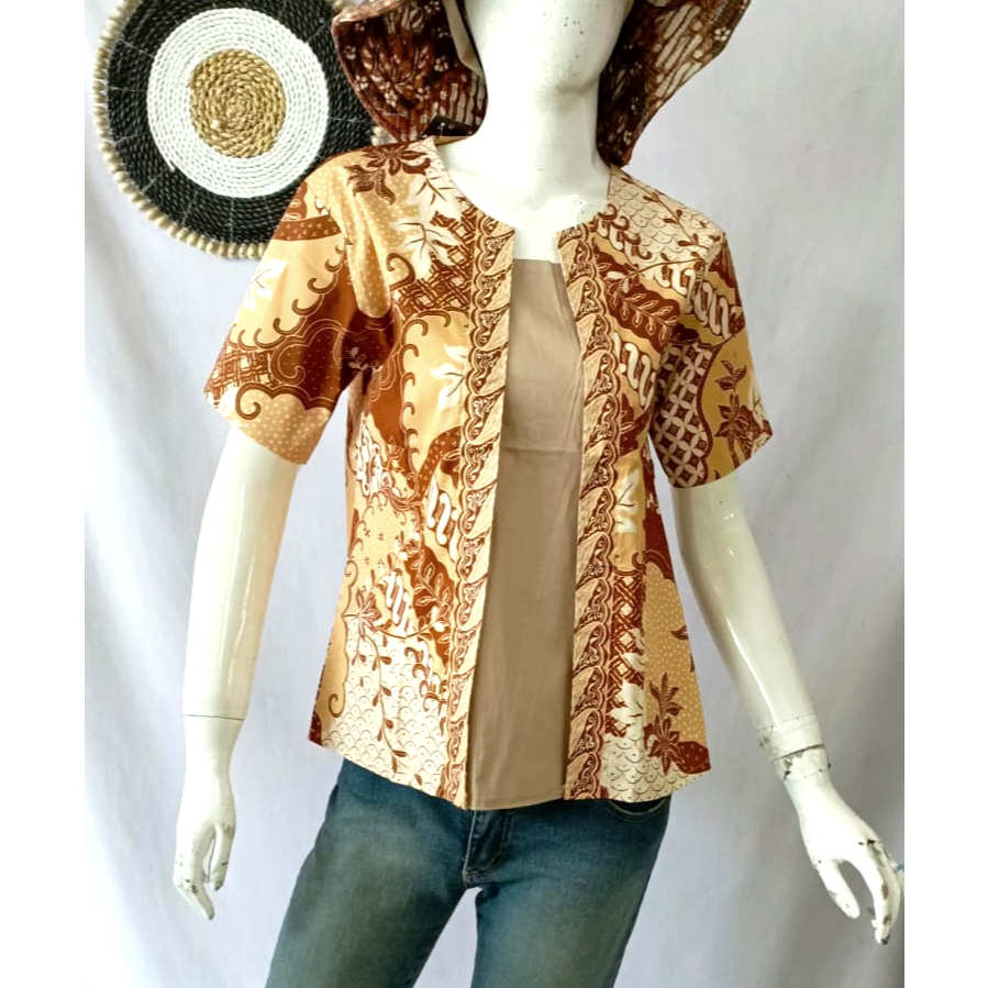 Blouse Batik Kombinasi Furing Katun Adem