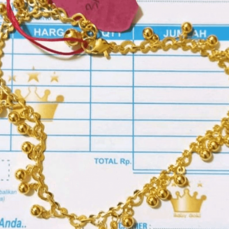 gelang kaki india emas asli dapat surat dari toko