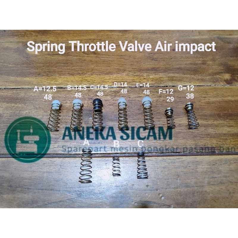 Sparepart air impact/Spring Throttle Valve air impact