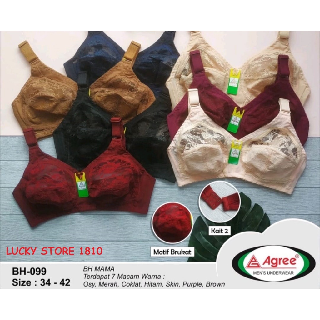 BH BRUKAT SISTER MERK AGREE 099 CUP BESAR / BRA AGREE MIRIP SISTER TRANSPARAN / BH TANPA KAWAT