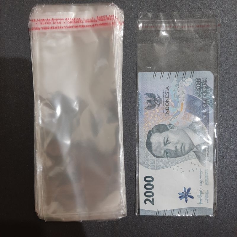 

[10pcs] PLASTIK BENING OPP UNTUK UANG PLASTIK MONEY BOUQUET 7×15cm