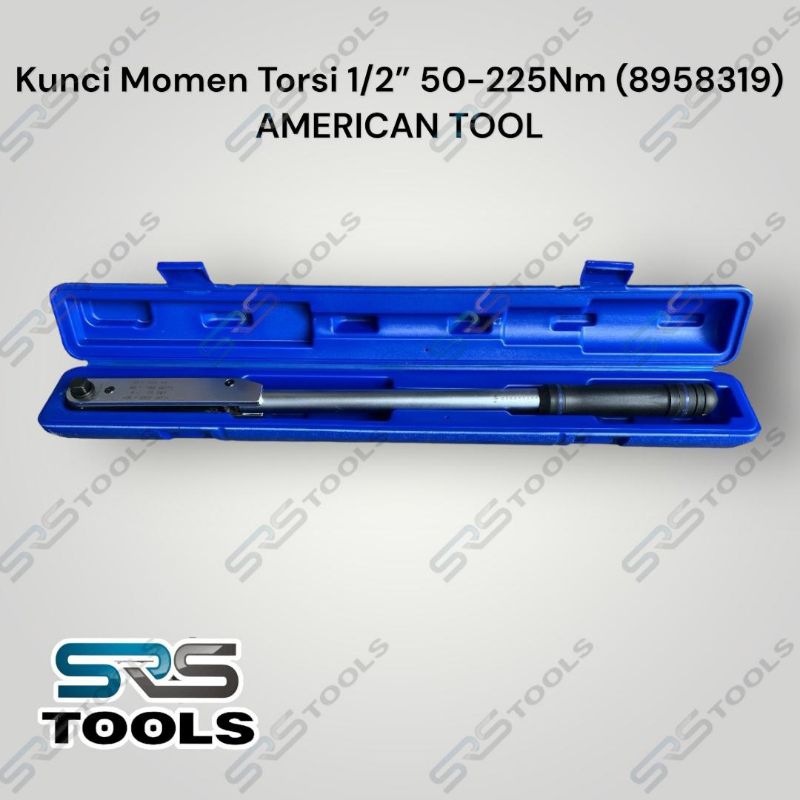 AMERICAN TOOL 8958319 Kunci Momen Torsi 1/2 Inch 50-225Nm / Torque meter Two Way Spanner Tools Sok