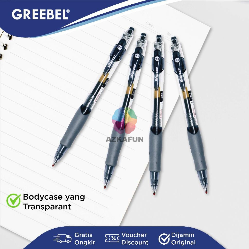 

GREEBEL GEL PEN GP-503 WRITEC 0.5 Pulpen Gel Greebel