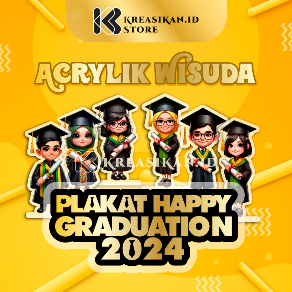 KreasiKan Plakat Wisuda Akrilik Proses Cepat Souvenir Sekolah TK PAUD SD SMP SMA UNIVERSITAS