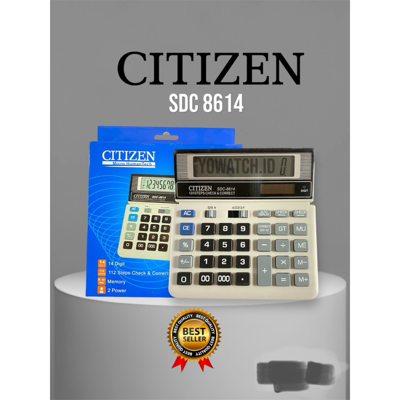 

Kalkulator ClTlZEN SDC 8614 14 Digit - Calculator Dagang 14 Digit