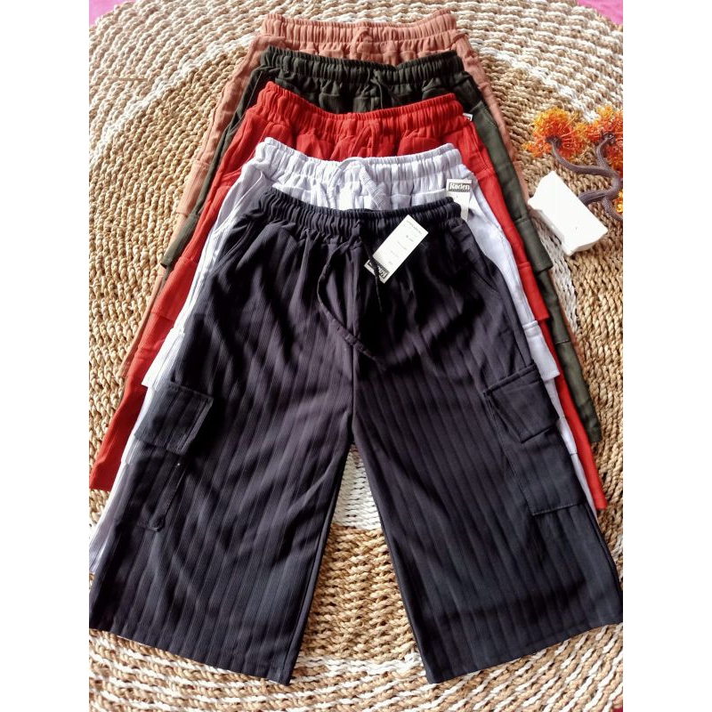 Celana pendek wanita/Celana Kulot cargo wanita/Celana kulot knit/celana pendek wanita 7 8/Celana kul