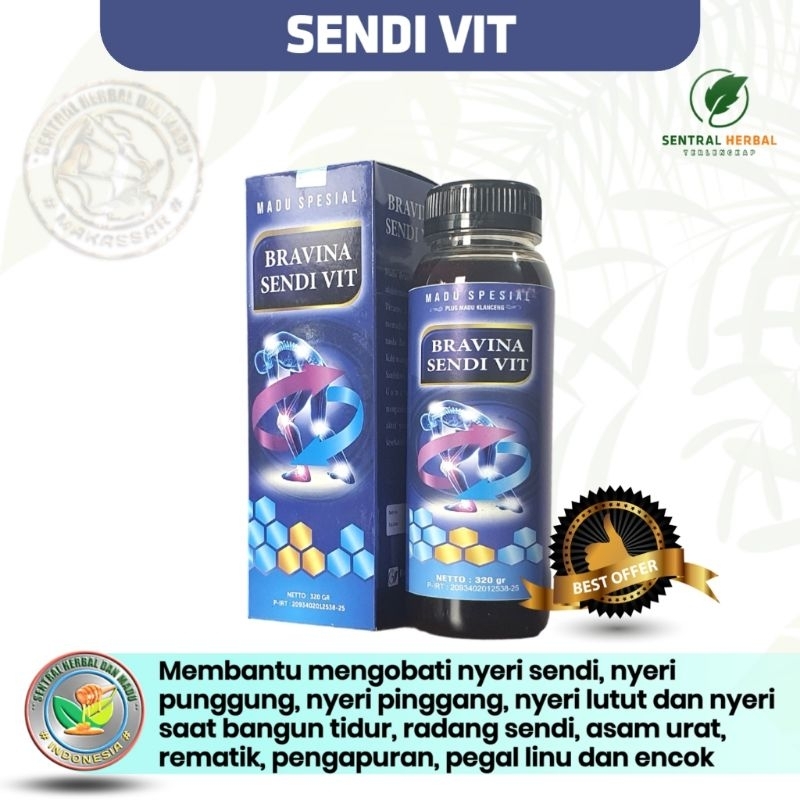 Bravina Sendi Vit Madu Spesial Nyeri Sendi Isi 320 Gram
