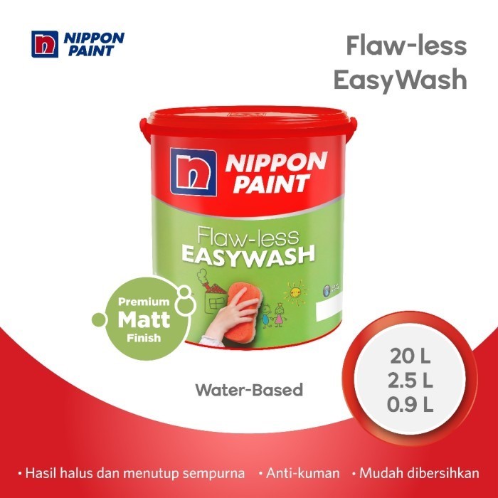 CAT TEMBOK INTERIOR ANTI KUMAN NIPPON PAINT FLAWLESS EASY WASH/FLAWLESS (20 LITER)