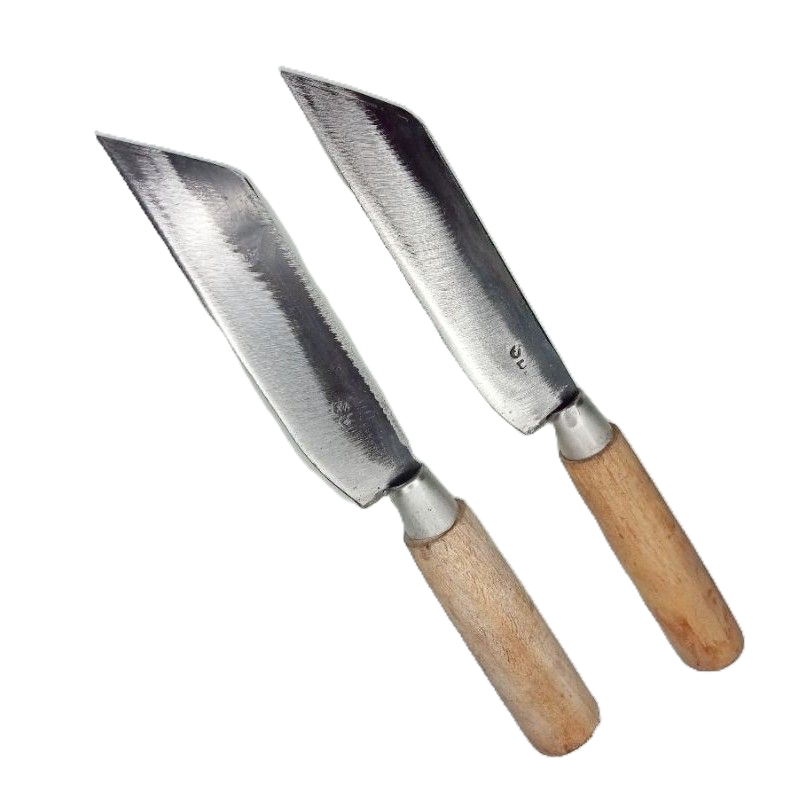 PISAU DAPUR KECIL BILAH LEBAR  GAGANG KAYU / PISAU BAWANG UKURAN KECIL TAPAK LEBAR