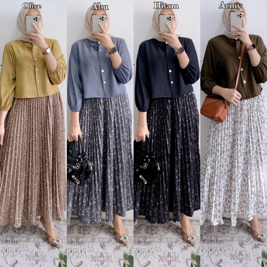 Bwy - set rok wanita zavika setelan rok oneset rok plisket wanita setelan rok wanita jumbo setelan p