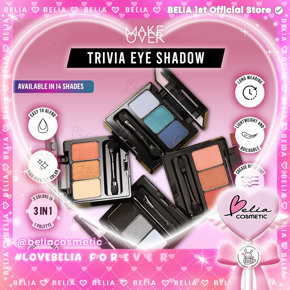 ❤ BELIA ❤ MAKE OVER Trivia Eye Shadow 6 g | EyeShadow Palette | Mudah diblend