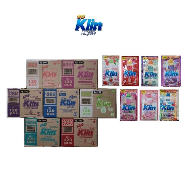 Soklin Liquid Cair Sachet - Soklin Cair Deterjen Liquid Renceng sachet kemasan 500 PER DUS