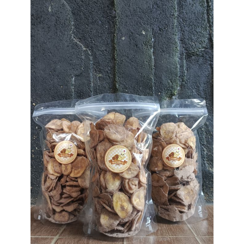 

BanaNice Chips COKLAT , KERIPIK PISANG COKLAT BUBUK