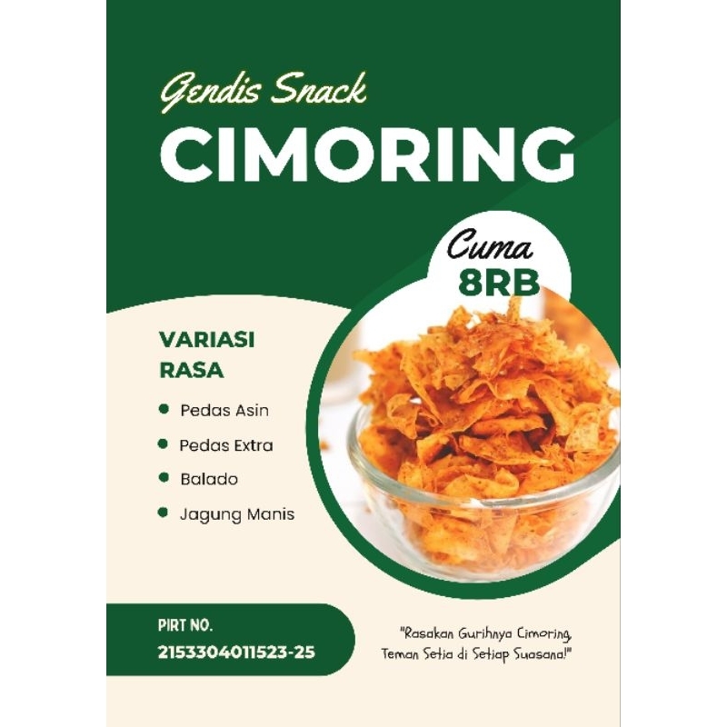 

Cimoring Cimol Kering Rasa Pedas Asin