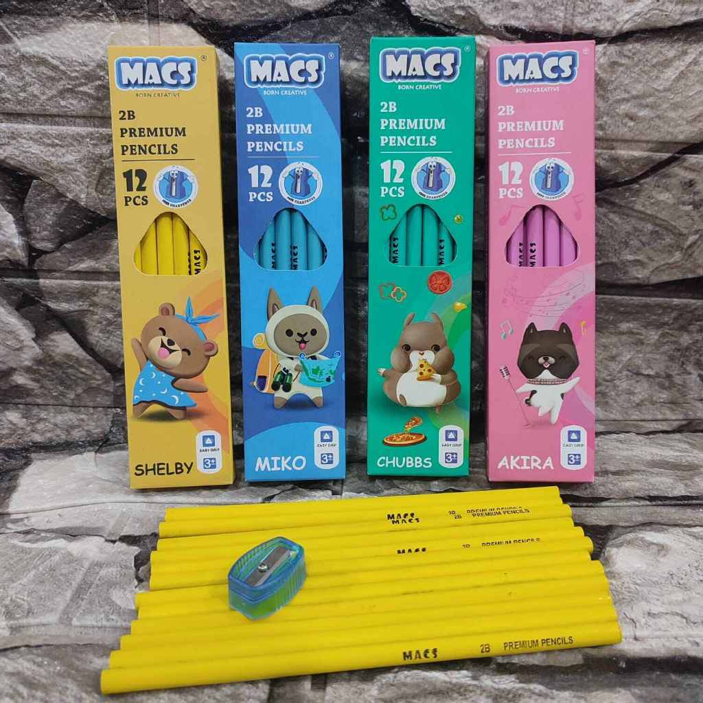 

Ay00! (PACK) Pensil Hitam 2B Segitiga / Pencils 2B Triangle - Macs MURAH