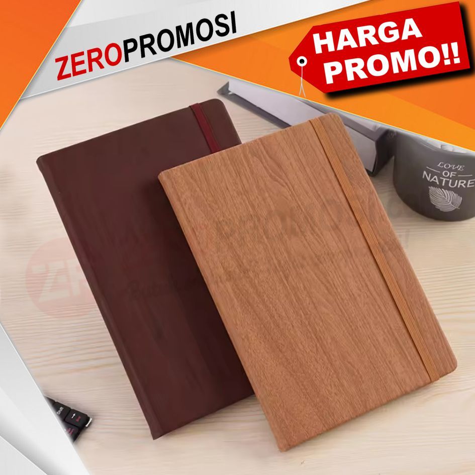 

Buku Agenda Kulit PU Motif Kayu Custom Logo Mewah