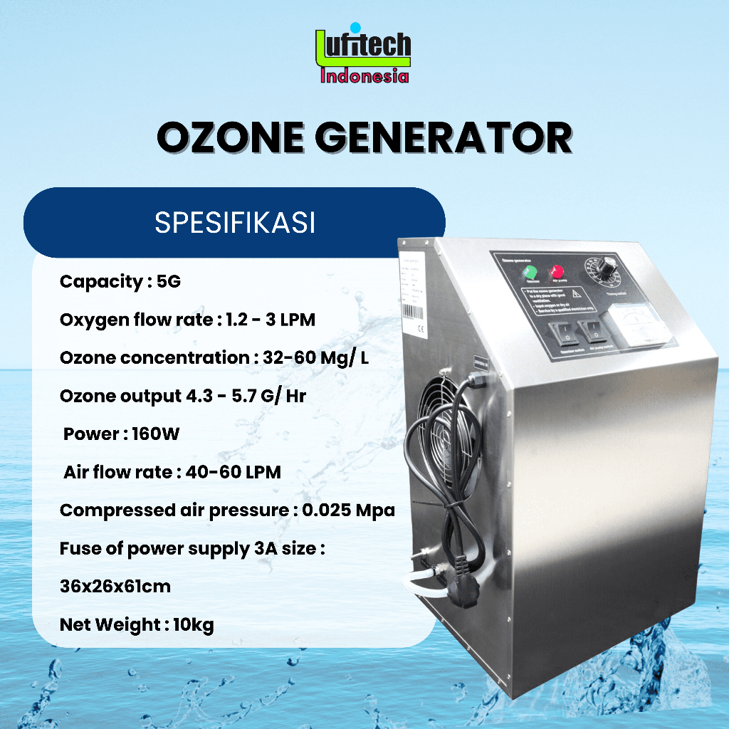 Ozone Generator 5 Gram - 5G Mesin (O3) Ozone Generator