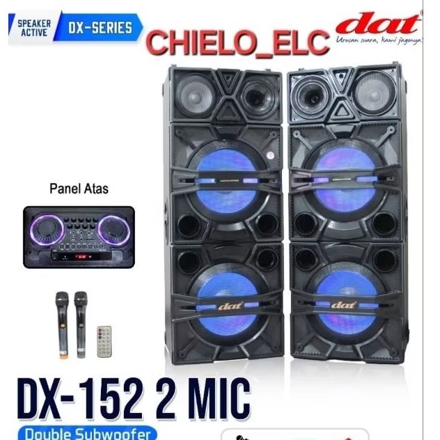 HARGA PROMO (SURABAYA FREE ONGKIR) SPEAKER AKTIF DAT DX152+MIC DAT DX-152 (BELUM TERMASUK ONGKIR SPE