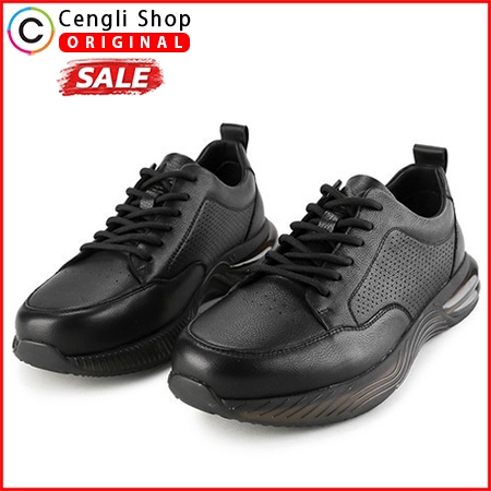 SEPATU SNEAKER PLAYBOY PRIA ORIGINAL KETS KERJA KANTOR BRANDED HITAM POLOS ALL FULL BLACK PL27