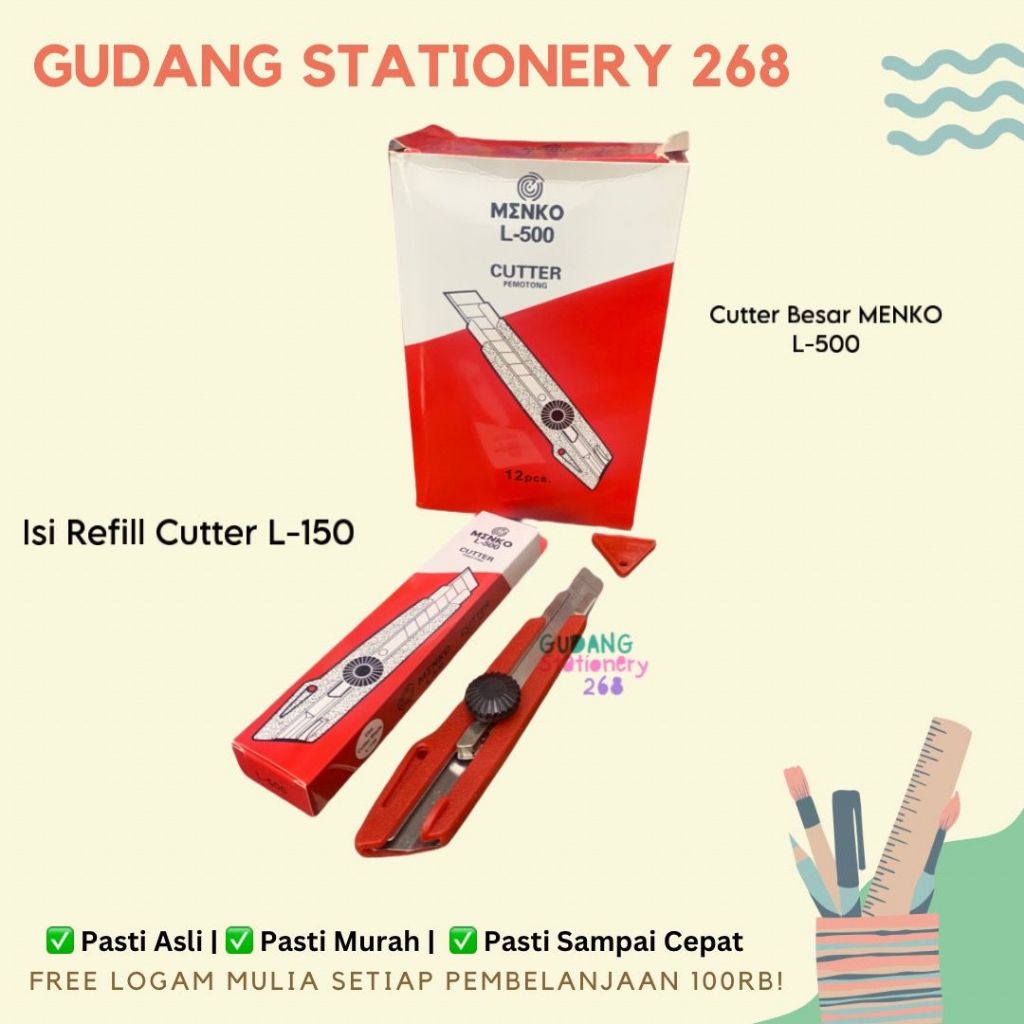 

Cutter MENKO Besar L-500 / Cutter Besar L-500 MENKO Kualitas Bagus
