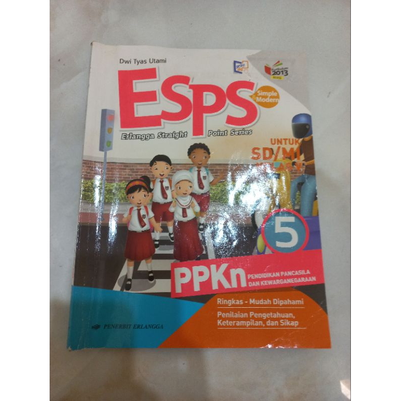 Buku ESPS PPKn kelas 5 SD Erlangga