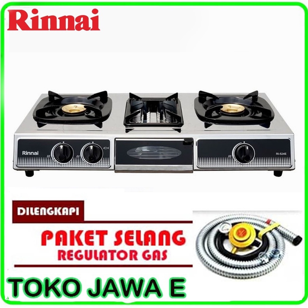 KOMPOR GAS 3 TUNGKU RINNAI RI-524E Kompor Gas 3 Tungku GARANSI RESMI
