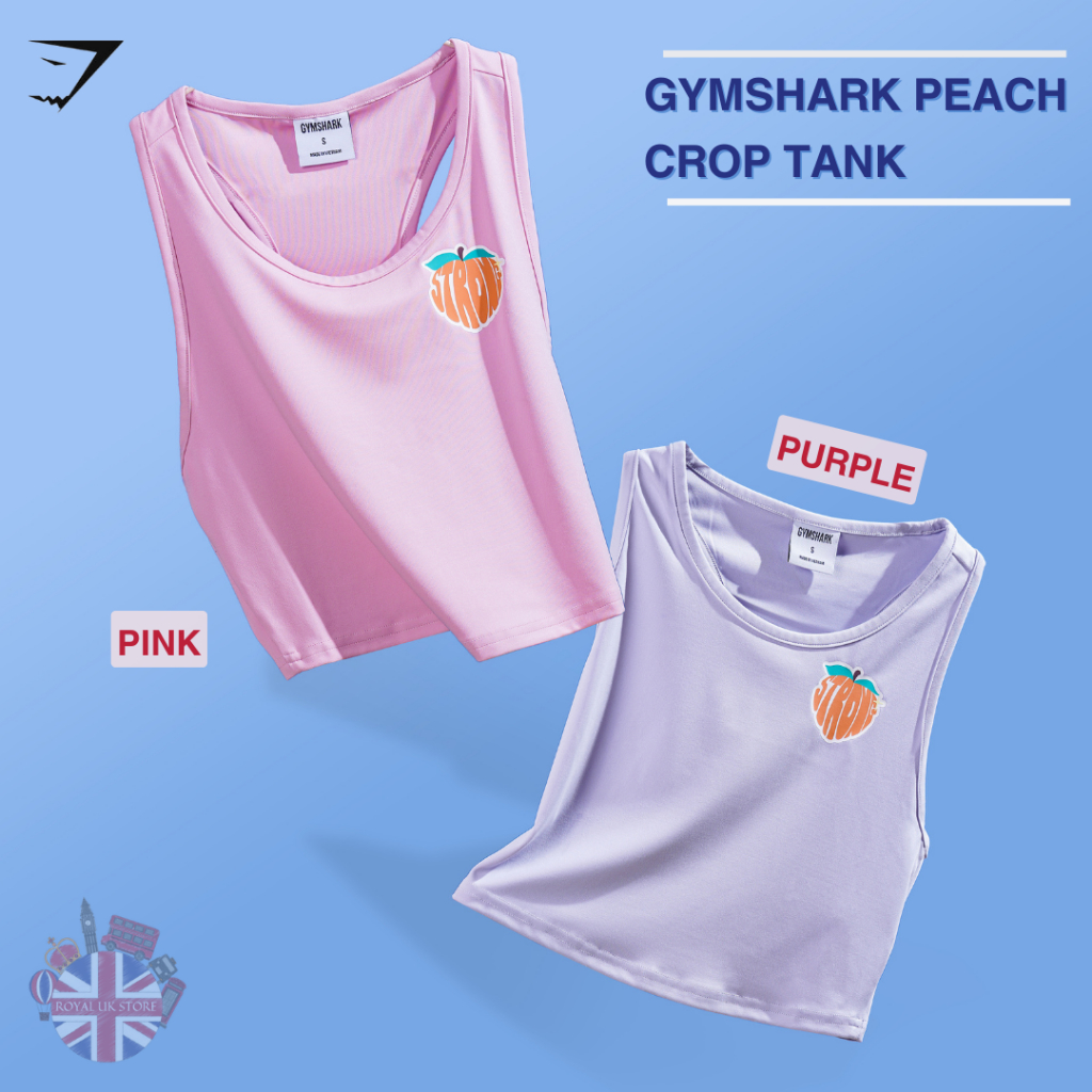 Gymshark Women Peach Crop Tank Top/ Shirt [100% Original Gymshark UK]