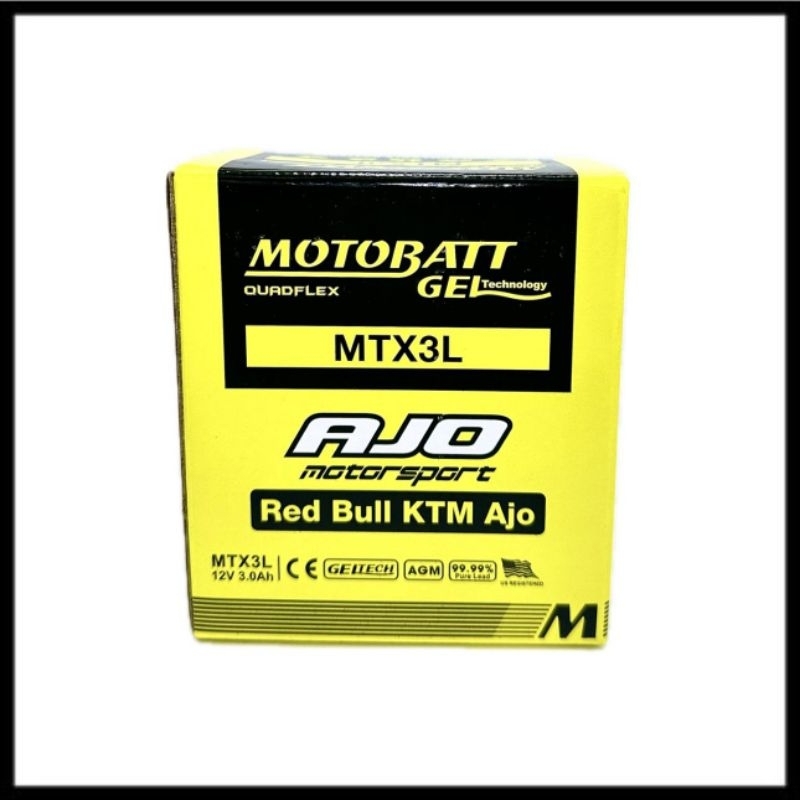 Aki Motor Yamaha RX King MTX3L Motobatt Aki Kering Gel Original Ori