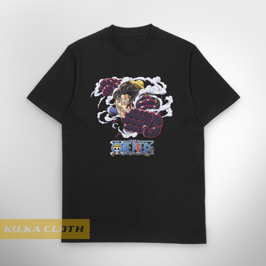 Baju Kaos Distro Pria One Piece Luffy  Gear 4 form Boundman Dressrosa