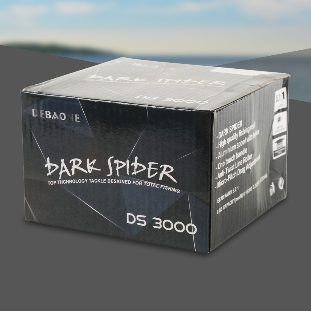 Reel pancing Dark Spider DS3000 Spinning 12+1 Ball Bearing alumunium spool DS 3000