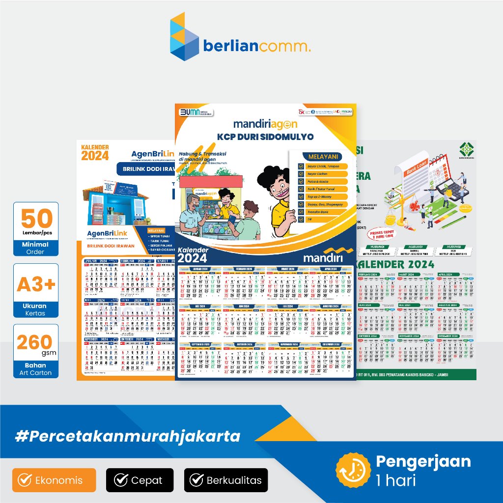 KALENDER 2024 BRILINK MANDIRI AGEN TOKO EMAS SOUVENIR DLL