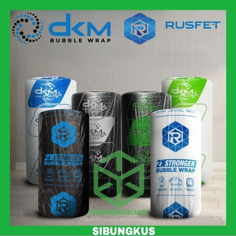 

TERMURAH BUBBLE WRAP BENING RUSFET TRANSPARAN PLASTIK BUBLE WARP HITAM TEBAL DKM+