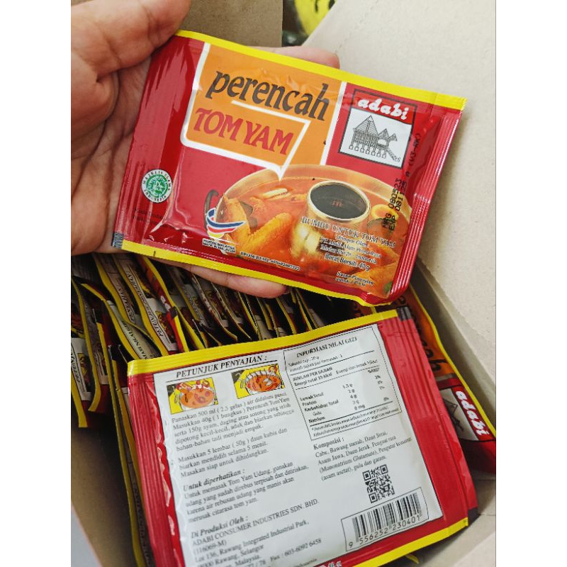 

PERENCAH/BUMBU TOMYAM ADABI 40 GR