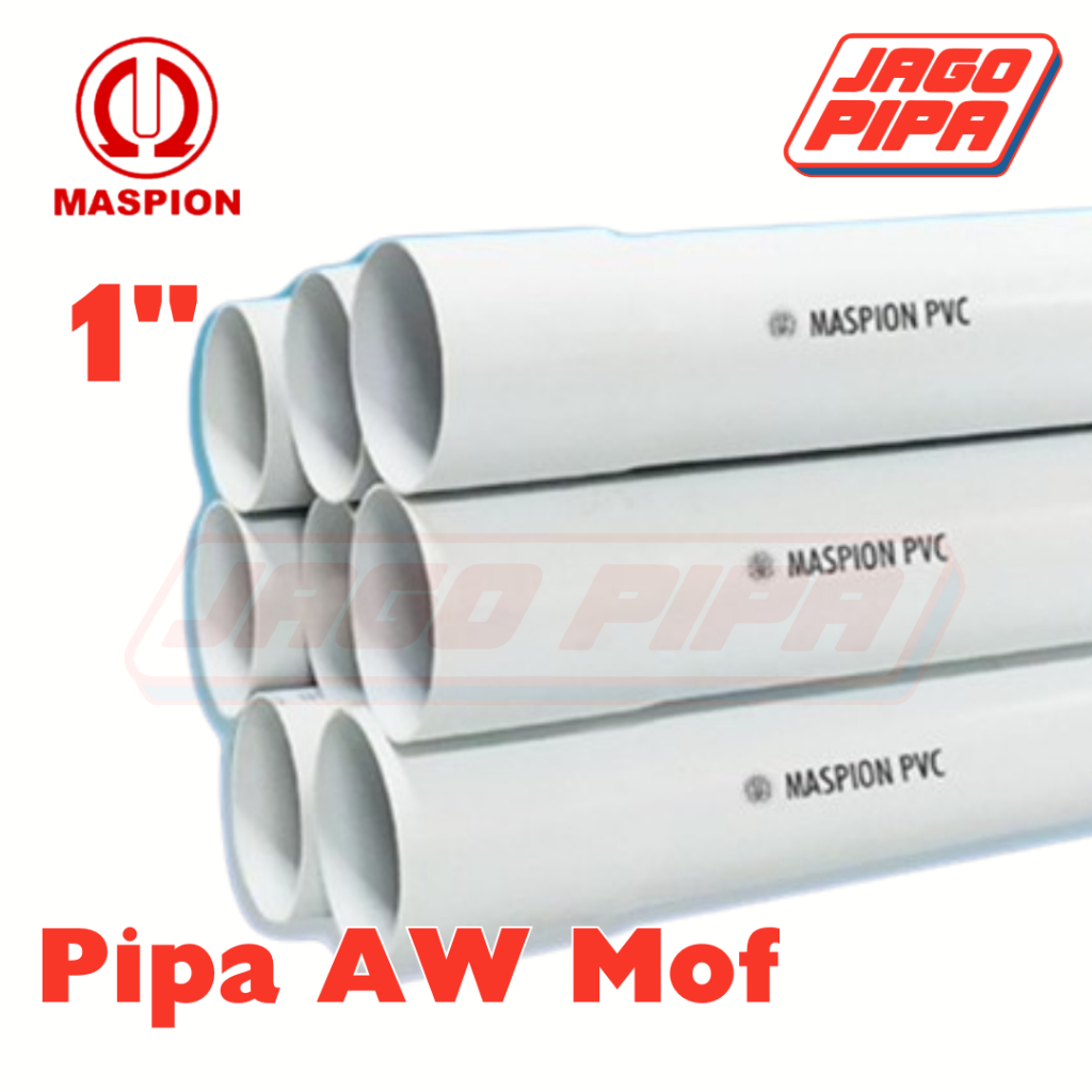 Maspion Pipa AW 1 Inch Putih MOF PVC 4 Meter Paralon 1" PUTIH