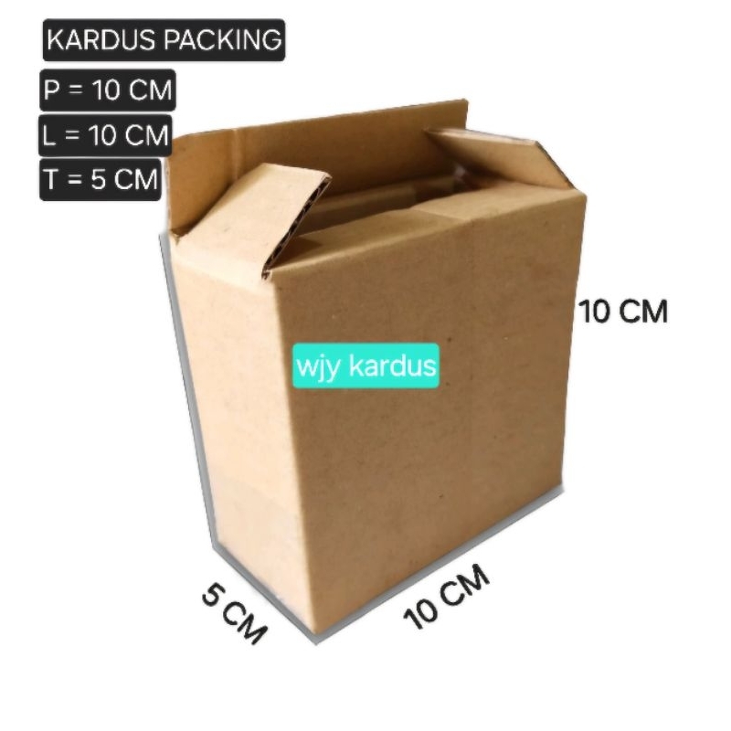 

KARDUS BOX PACKING POLOS SINGGLE WALL UKURAN ( P=10CM X L=10CM X T=5CM ) COCOK UNTUK USAHA PAKET ONLINE