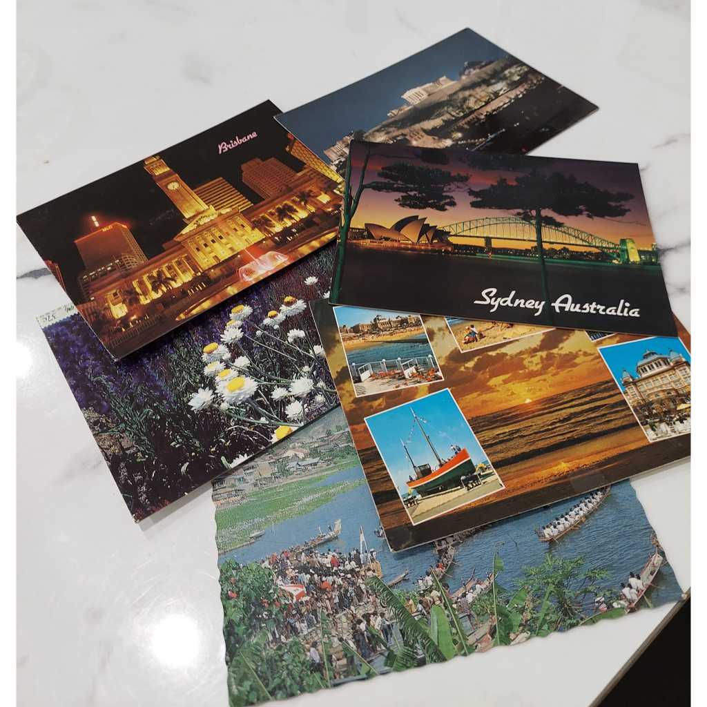 

post card lawas bekas 6 lembar