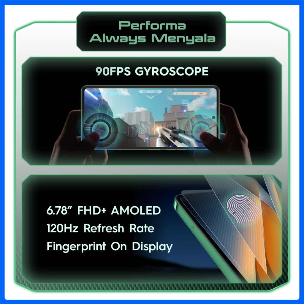 TECNO POVA 6 NFC 8+8GB*/256GB, AMOLED 6,78 FHD+ 120Hz, 6000mAh+70W Ultra Change, MTK Helio G99, 108MP+AI Cam+32MP, Android 14, Garansi 12 + 1 Bulan-2