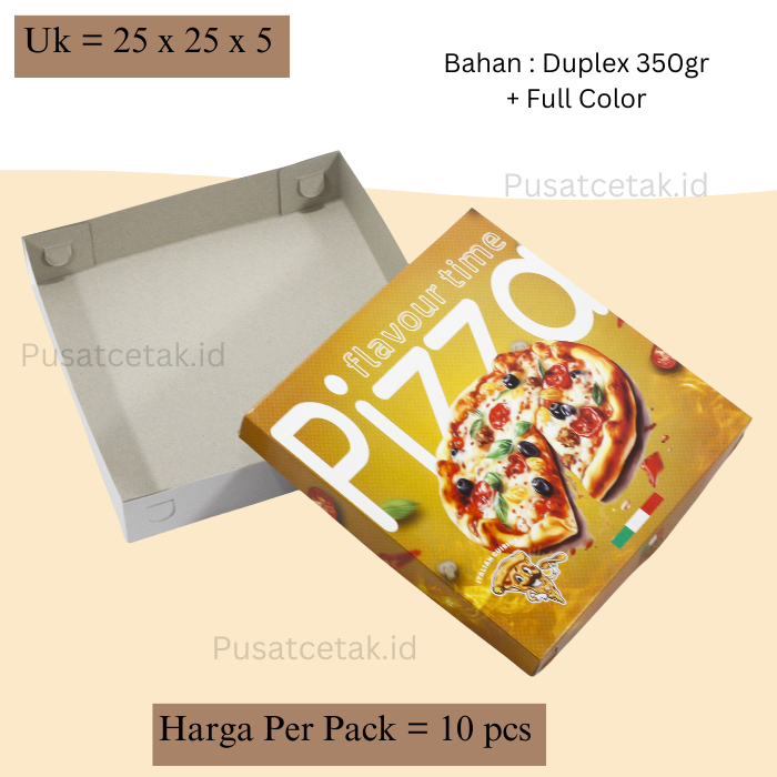 

Dus Pizza Ukuran 25 x 25 x 5 cm / Kotak Pizza / Box Pizza / Kardus Pizza Termurah ( 10 PCS )