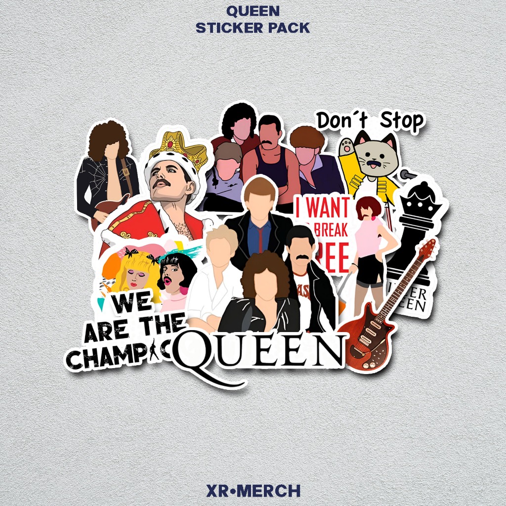 

Sticker Aesthetic Queen Band Waterproof Anti Air | Stiker Laptop Casing HP Helm Gitar Tumbler