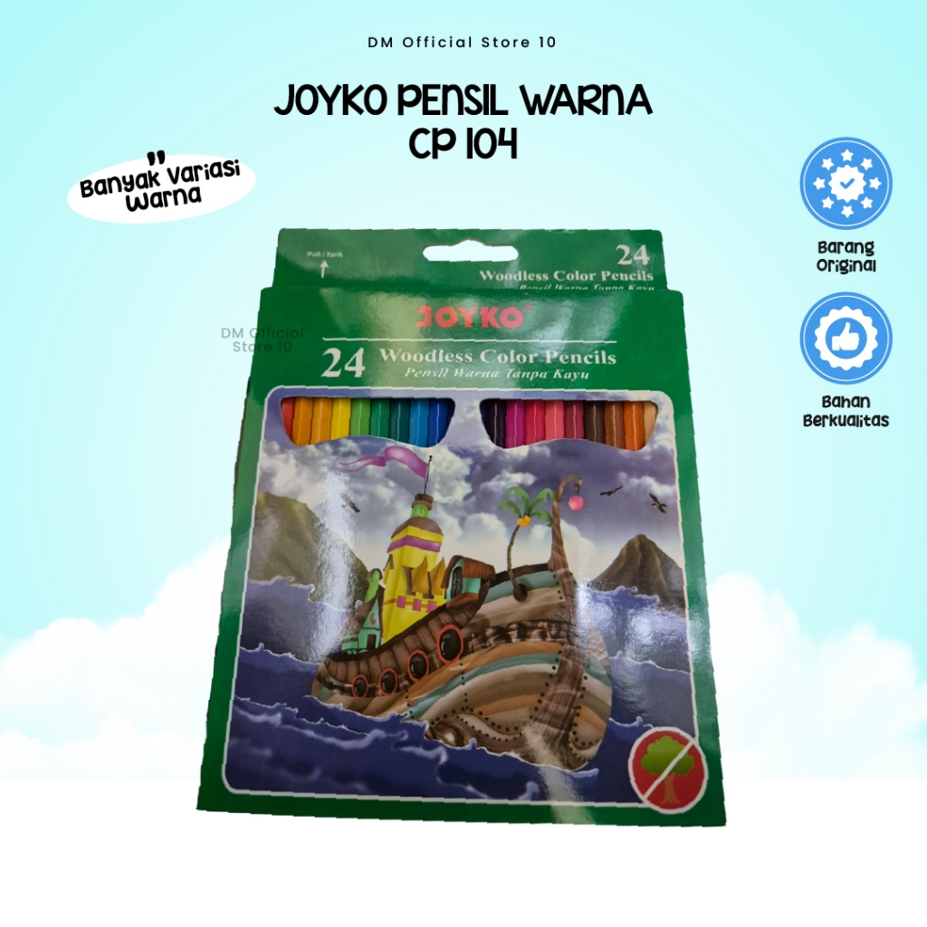 

Joyko Pensil Warna 24 Woodless Colour Cp 104 Alat Mewarnai Buku Gambar Terlaris By Dm Store