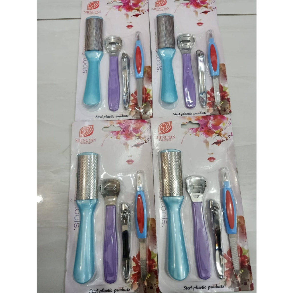 Set alat manicure Pedicure kaki  4in1