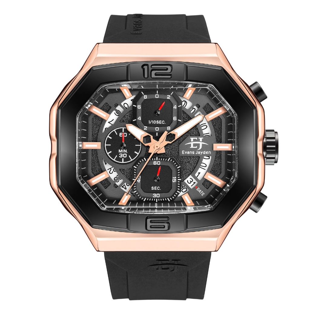 (BISA COD) JAM TANGAN PRIA EVANS JAYDEN 9464 BAHAN RUBBER CRONO AKTIF/JAM TANGAN PRIA FASHION