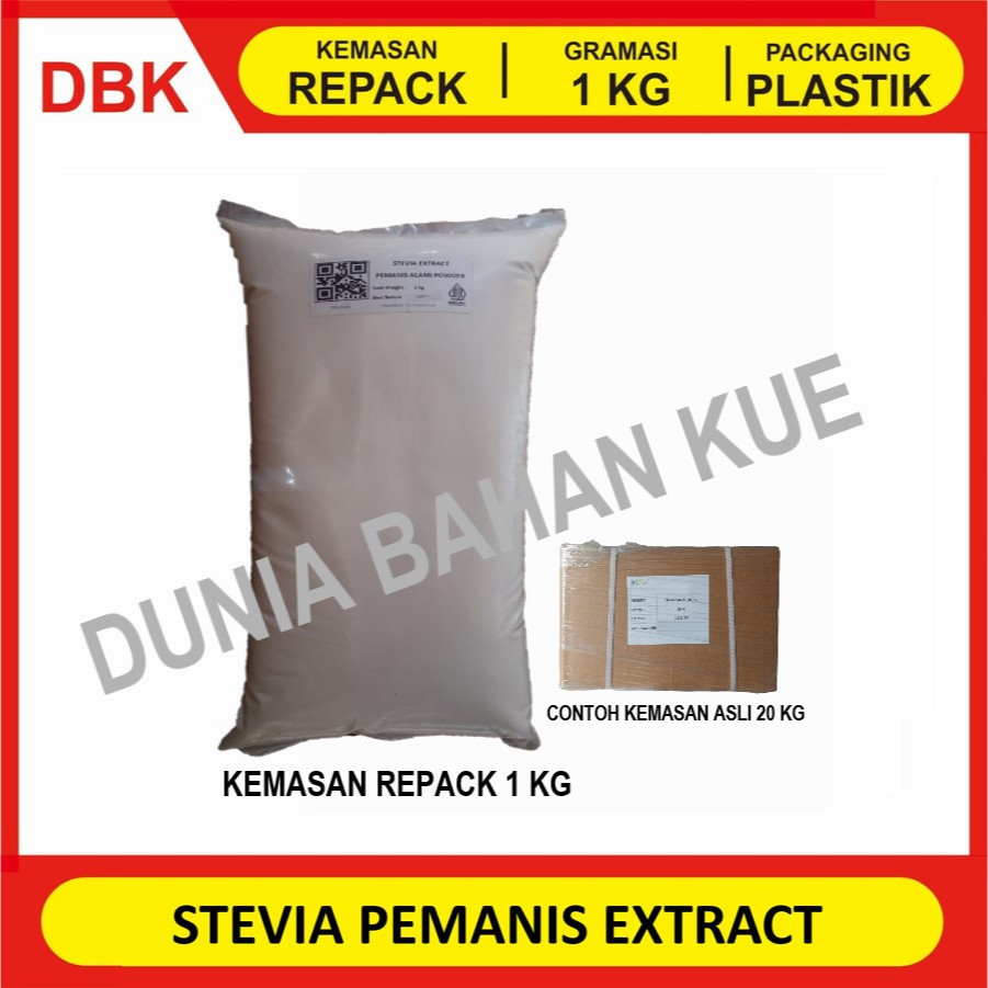 

STEVIA EXTRACT POWDER - REPACK 1 KG / PEMANIS ALAMI