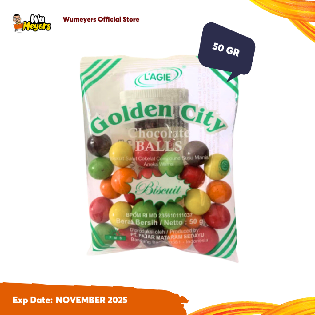 

L'agie Golden City Balls Warna Warni 50 gr