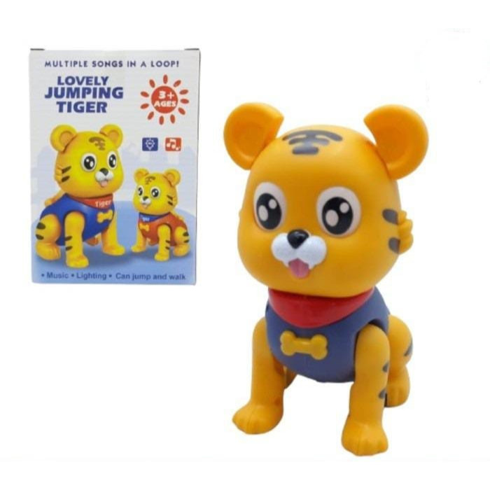 Mainan Robot Harimau Berjalan & Melompat Lovely Jumping Tiger